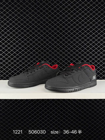 Nike SB Dunk Low Pro x Supreme Black Red EU 36-46 5 Skate - Unisex (BS-73559)