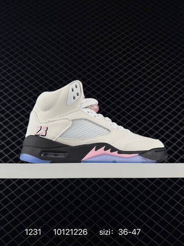 Jordan Air Jordan 5 Retro SP Dawn Off White Black Pink Ice Blue EU 36-47 Basketball Shoe - Unisex BS-79924