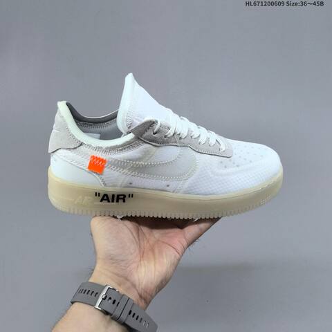 Nike Air Force 1 Low Off White Volt Black White Orange EU 36-45 Sneaker - Unisex BS-59937