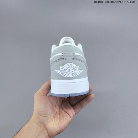 Air Jordan Air Jordan 1 Low Wolf Grey White 36 45 Casual - Unisex (BS-67083)