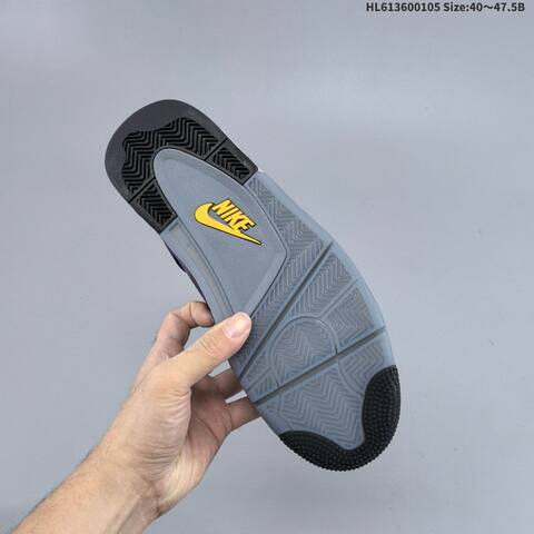 Jordan Air Jordan 4 Retro OG Imperial Purple Black Grey Yellow EU 40-47 5 Basketball - Men's (BS-67093)