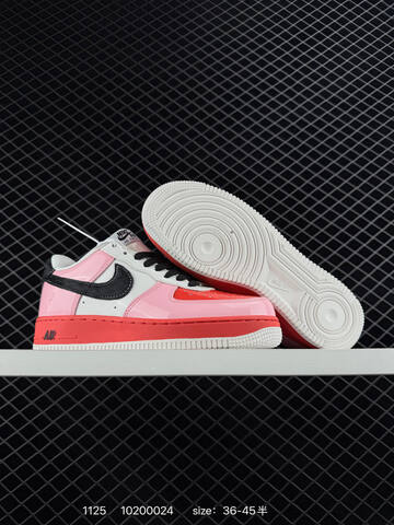 Nike Air Force 1 Low Pink White Black Red 36-45 Casual - Unisex (BS-74013)