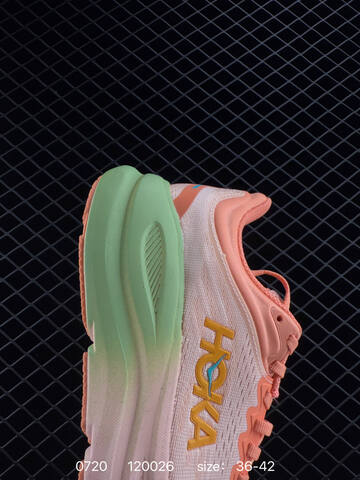 HOKA ONE ONE Bondi 9 Peach Orange Teal Yellow Gray EU 36-42 Running Shoe Running Sneakers - Unisex (BS-86547)