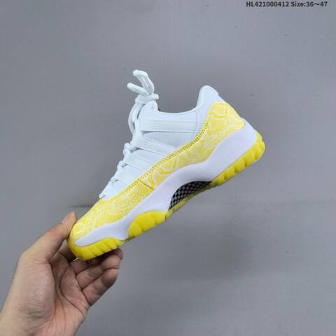 Jordan Air Jordan 11 Retro Low Black Volt Green White And White Yellow EU 36-47 Basketball - Unisex (BS-66217)