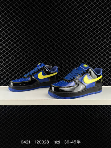Nike Air Force 1 07 Low Black Blue Yellow EU 36-45 Lifestyle - Unisex (BS-71970)