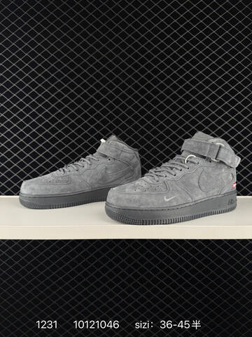 Nike Air Force 1 Mid Grey Black EU 36-45 5 Lifestyle - Unisex (BS-73365)