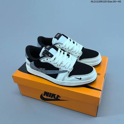 Nike Air Jordan 1 Burgundy White Gray Black 36 45 Lifestyle - Unisex BS-66917