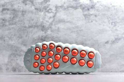 Nike Mind 001 Light Mint Bright Orange Silver Slides (BS-59826)