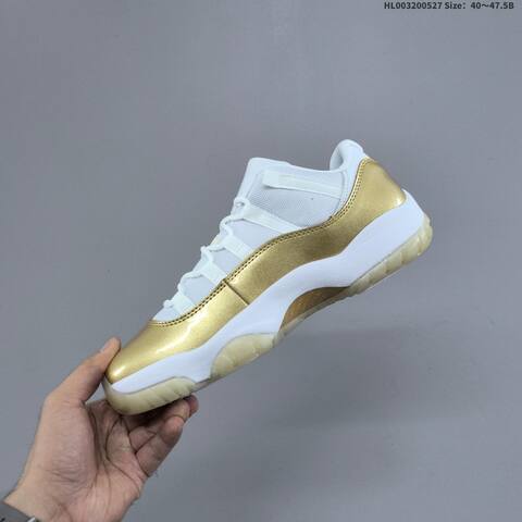 Jordan Air Jordan 11 Retro Low White Metallic Gold EU 40-47 5 Basketball - Men's (BS-65861)
