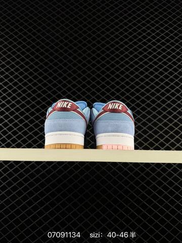 Nike SB Dunk Low Pro Light Blue Maroon White Gum EU 40-46 Skate - Men's (BS-70331)