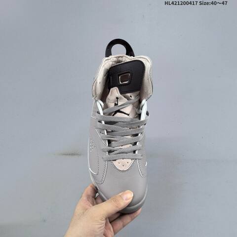 Jordan Air Jordan 6 Retro Grey Black Cream 40 47 Basketball - Men's (BS-66146)