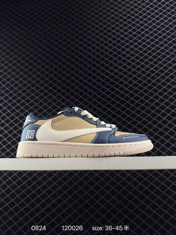 Jordan Air Jordan 1 Low Travis Scott Reverse Mocha Supreme Champion Custom Off White Brown Red Beige Blue EU 36-45 Sneaker - Unisex (BS-80846)