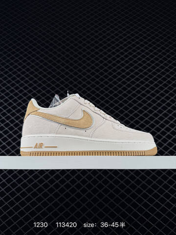 Nike Air Force 1 07 LV8 Multicolor Suede Black White Brown Tan Light Grey Black Light Grey Navy EU 36-45 Lifestyle - Unisex (BS-73402)