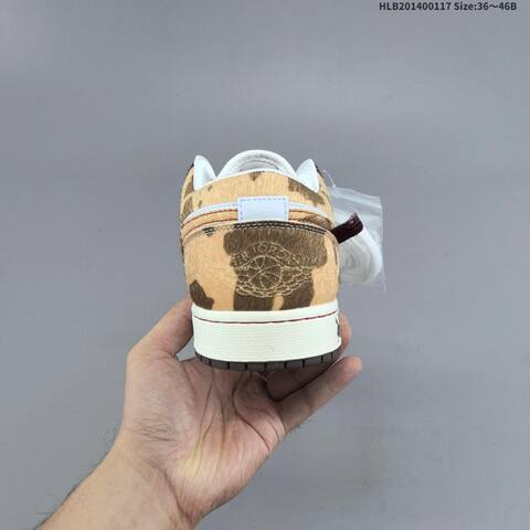 Jordan Air Jordan 1 Low OG White Red Brown Tan EU 36-46 Casual - Unisex (BS-66937)