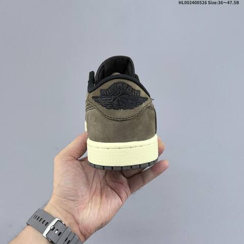 Jordan Air Jordan 1 Low Travis Scott Brown Black Cream 36 47 5B Lifestyle - Unisex (BS-65870)
