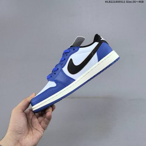 Nike Air Jordan 1 Low OG SP x Travis Scott x Fragment White Blue Black EU 36-46 Lifestyle - Unisex (BS-65995)