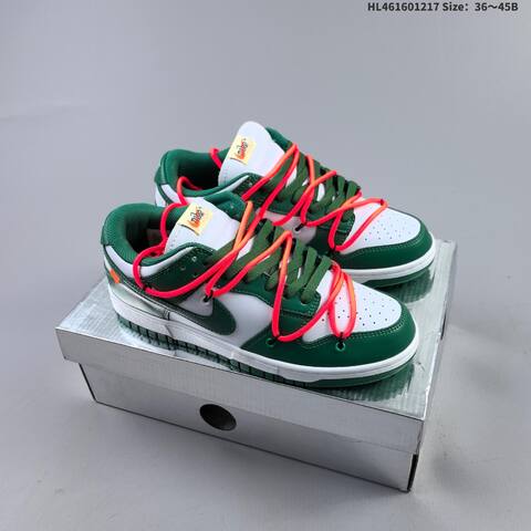 Nike Off-White x Nike Dunk Low Yellow Navy Neon Pink White EU 36-45 Skate Shoe - Unisex BS-62618