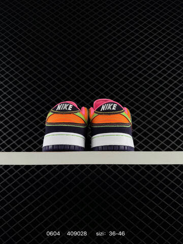 Nike SB Dunk Low Dark Purple Green Orange Pink White EU 36-46 Skate - Unisex (BS-70985)