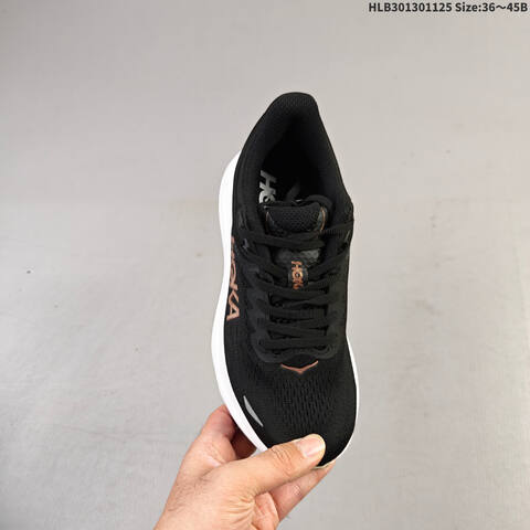 HOKA ONE ONE Bondi 9 Black White Rose Gold EU 36-45 Running Shoe Running Sneakers - Unisex (BS-69445)