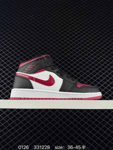 Jordan Air Jordan 1 Mid Black White Yellow EU 36-45 Sneaker - Unisex (BS-79758)