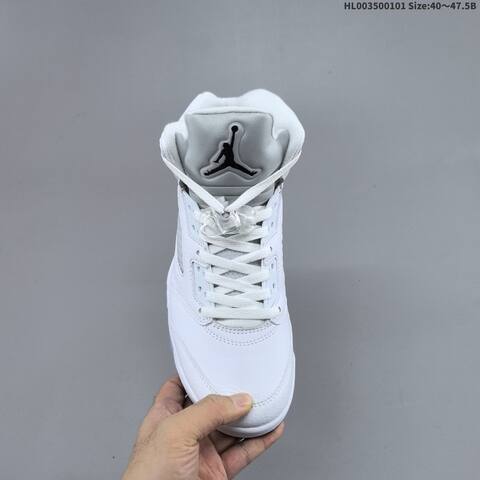 Jordan Air Jordan 5 Retro White Metallic White EU 40-47 5 Basketball - Men's (BS-67150)