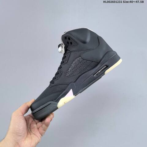 Jordan Air Jordan 5 Retro Black Charcoal With Translucent Icy Sole 40 47 5 Basketball - Men's (BS-67165)