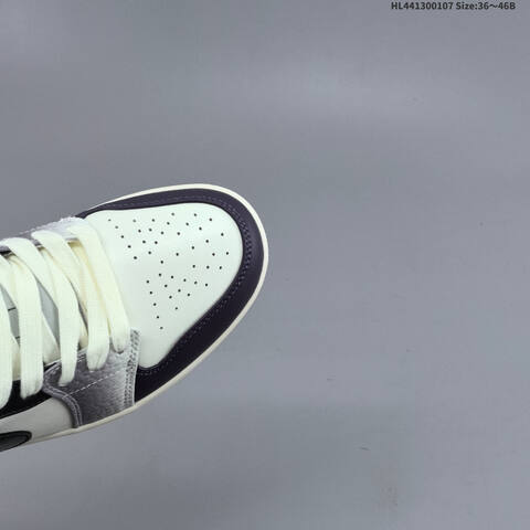 Jordan Air Jordan 1 Low White Black Purple EU 36-46 Casual - Unisex (BS-67062)