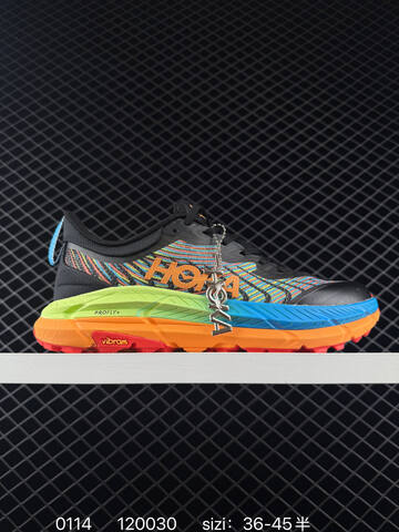 HOKA ONE ONE Mafate Speed 4 Black Lime Green Orange Red Blue EU 36-45 Trail Shoe Trail Running Sneakers - Unisex (BS-86322)