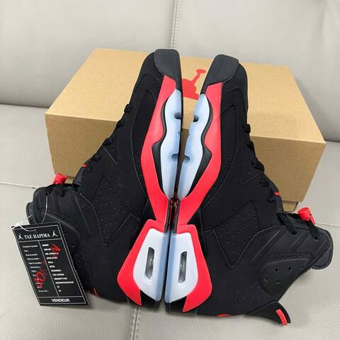Jordan Air Jordan 6 Retro Infrared Black Infrared Red White Basketball Shoe (BS-87303)