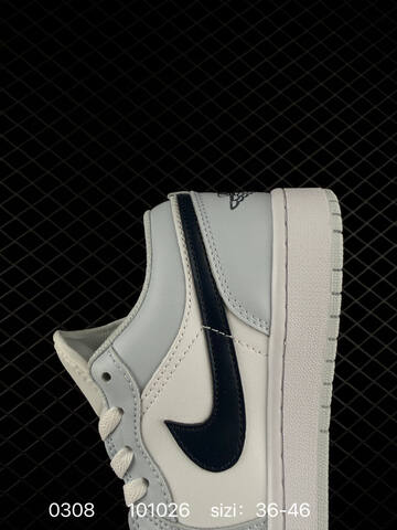 Jordan Air Jordan 1 Low White Light Grey Dark Navy EU 36-46 Sneaker - Unisex BS-79687