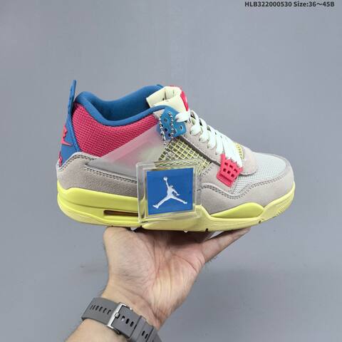 Jordan Air Jordan 4 Black Blue Yellow Pink White EU 36-45 Basketball - Unisex BS-65848