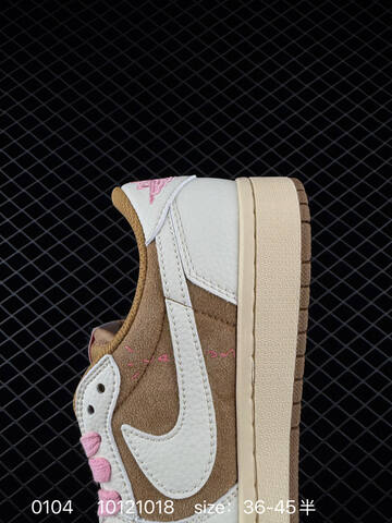 Jordan Travis Scott x Air Jordan 1 Reverse Mocha White Brown Pink Cream EU 36-45 Sneaker - Unisex BS-79910