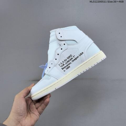 Jordan Off-White x Air Jordan 1 Retro High OG White EU 36-46 Basketball - Unisex (BS-65996)