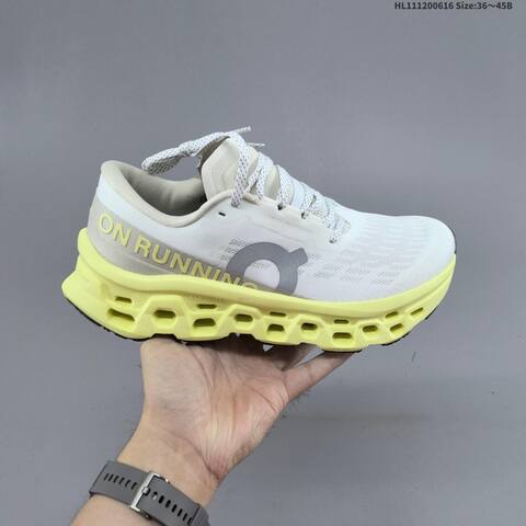 On Cloudmonster 3 White Pale Yellow Grey EU 36-45 Running Shoe Running Sneakers Unisex BS-69487