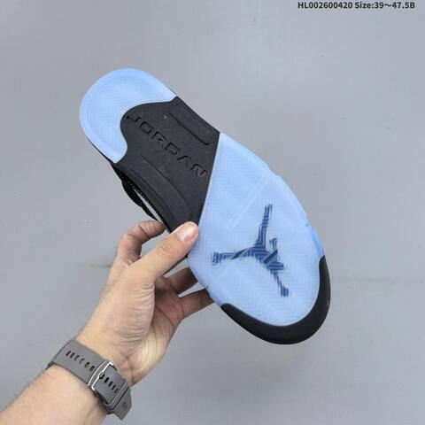 Jordan Air Jordan 5 Retro Black University Blue 39-47 5 Basketball - Unisex (BS-66118)