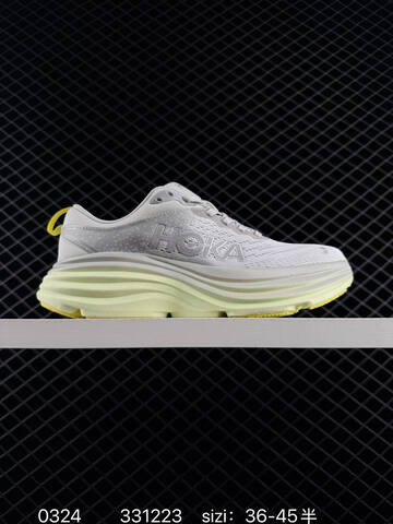 HOKA Bondi 8 White Blue Cyan Orange Yellow EU 36-45 Running Shoe Running Sneakers - Unisex (BS-86283)