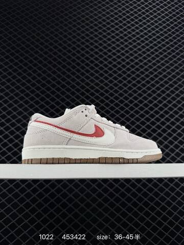 Nike SB Dunk Low SE 85 Beige Suede With Mismatched Swooshes In Blue Red Orange Purple And White EU 36-45 Skate - Unisex (BS-82692)