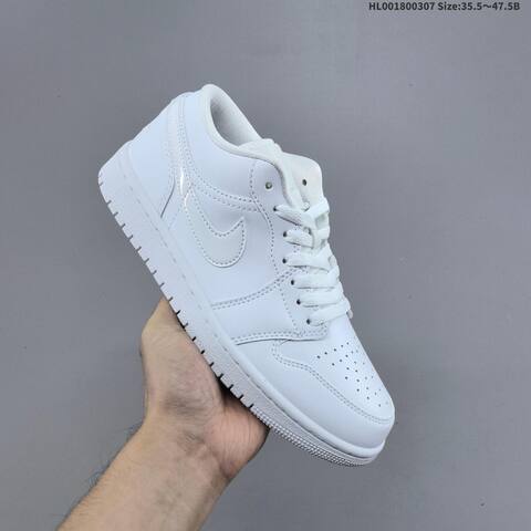 Air Jordan 1 Low Triple White AIR JORDAN 1 Aj1 Lifestyle BS-66602