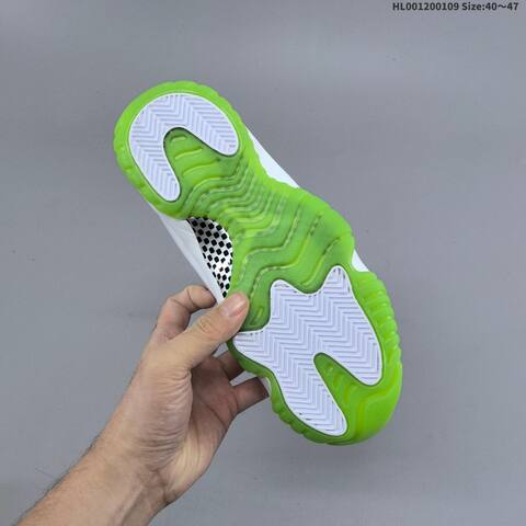 Jordan Air Jordan 11 Retro White Green Black 40 47 Basketball - Men's (BS-67045)