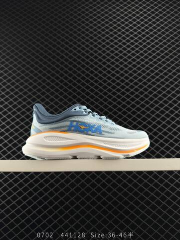 HOKA ONE ONE Bondi 9 Light Blue White Orange Dark Blue EU 36-46 Running Shoe Running Sneakers - Unisex (BS-86577)