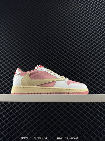 Jordan Travis Scott x Air Jordan 1 Low DM7866-100 Yellow Grey Blue Pink White Beige EU 36-45 Sneaker - Unisex BS-80663