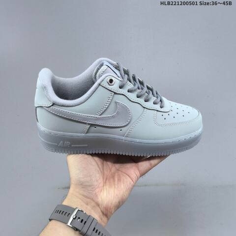 Nike Air Force 1 07 White Silver Light Blue EU 36-45 Sneaker - Unisex BS-60541