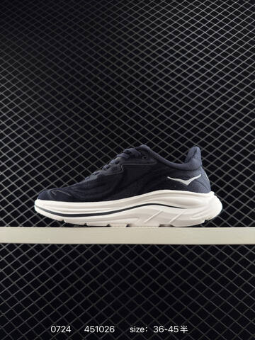 HOKA ONE ONE Clifton 10 Dark Navy Off White Gray EU 36-45 Running Shoe Running Sneakers Unisex BS-86540