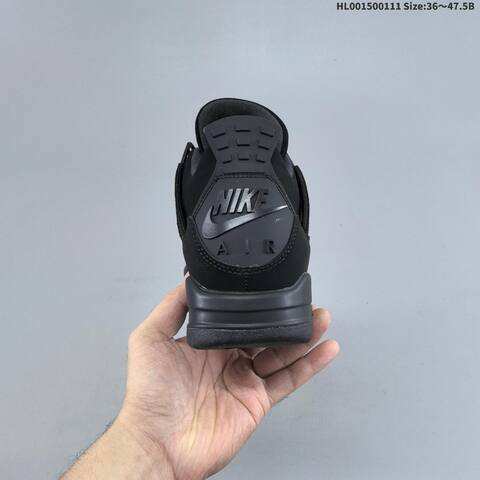 Jordan Air Jordan 4 Retro Black Cat Triple Black EU 36-47 5 Basketball - Unisex (BS-67008)
