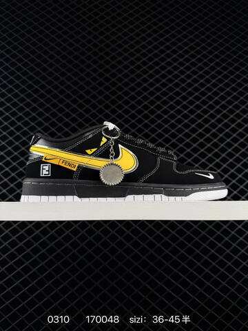Nike Dunk Low Retro Black Yellow White EU 36-45 Skate - Unisex (BS-72710)