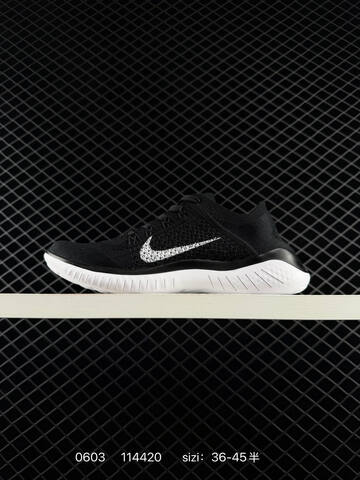 Nike Free RN Flyknit 2018 Black White EU 36-45 Running - Unisex (BS-71010)