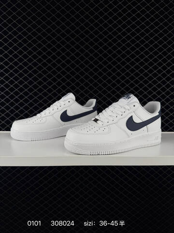 Nike Air Force 1 07 Low White Navy EU 36-45 Casual - Unisex (BS-73352)