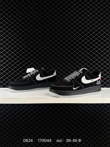 Nike Air Force 1 07 Low Black White Red EU 36-45 Sneaker - Unisex (BS-70621)