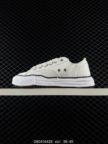 Maison MIHARA YASUHIRO Original Sole Canvas Low Black White EU 36-45 Skate Shoe Skate Sneakers - Unisex (BS-84490)