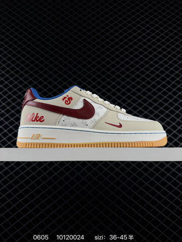 Nike Air Force 1 07 Low Beige Yellow Brown White Red EU 36-45 Casual - Unisex (BS-70966)